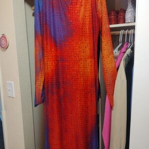 Woods by Jordyn Woods Noa longsleeve mesh bodycon dress 2xl